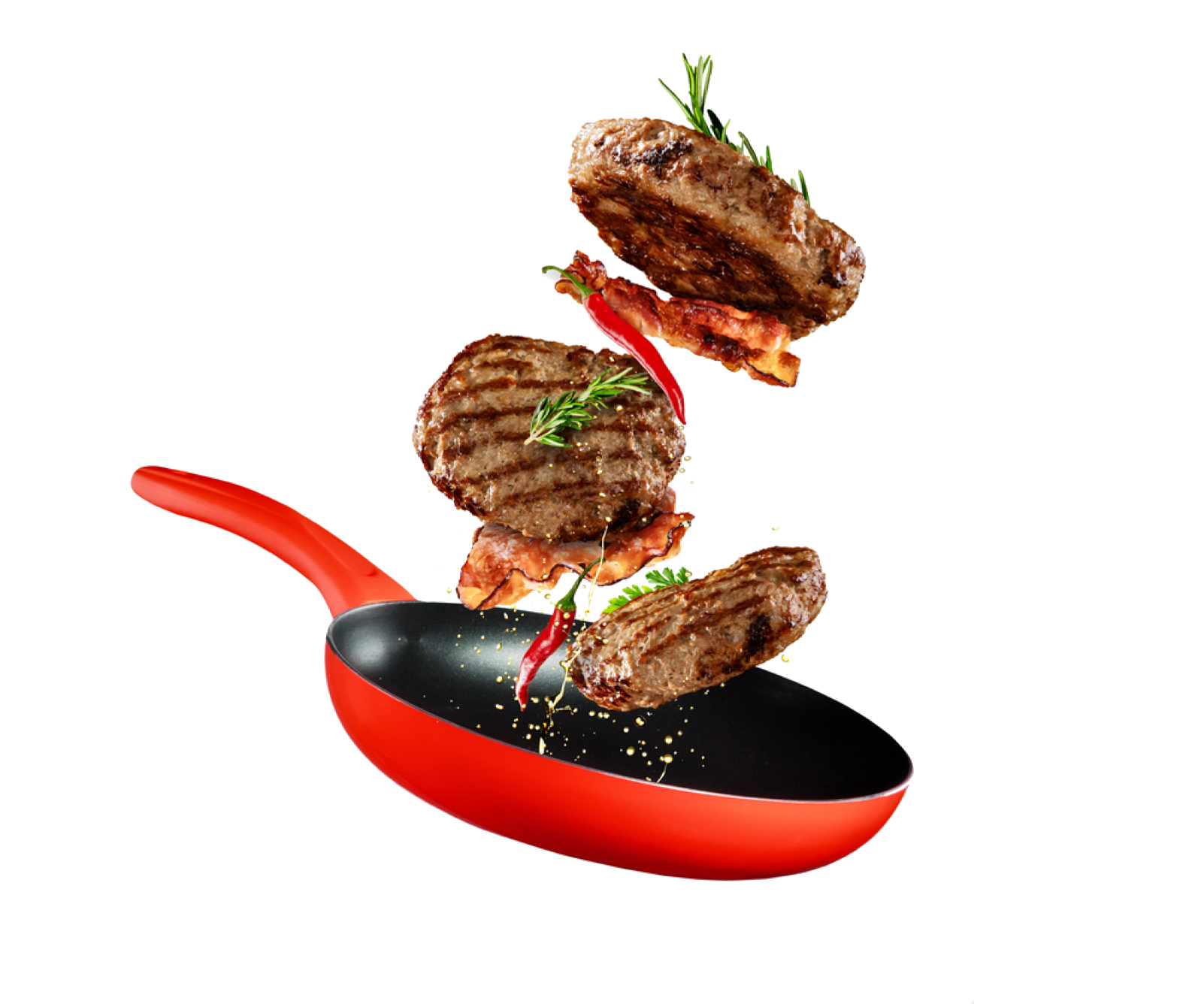 food on a pan